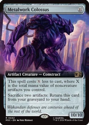 Metalwork Colossus (Extended Art) |  (442) [Commander: Marvel Super Heroes]