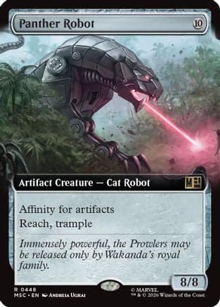 Panther Robot (Extended Art) |  Foil (448) [Commander: Marvel Super Heroes]
