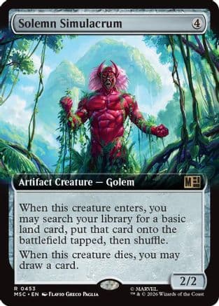 Solemn Simulacrum (Extended Art) |  Foil (453) [Commander: Marvel Super Heroes]