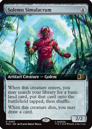 Solemn Simulacrum (Extended Art) |  Foil (453) [Commander: Marvel Super Heroes]