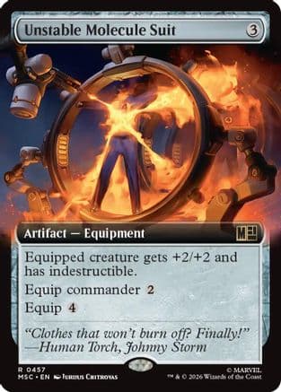 Unstable Molecule Suit (Extended Art) |  Foil (457) [Commander: Marvel Super Heroes]