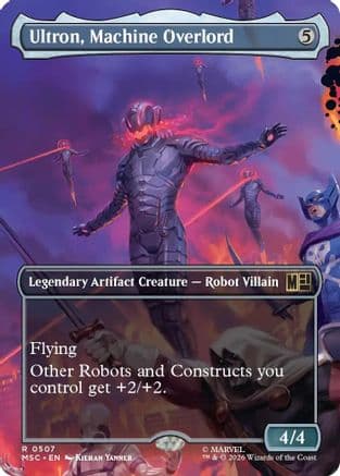 Ultron, Machine Overlord (Borderless) |  Foil (507) [Commander: Marvel Super Heroes]