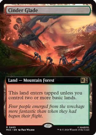 Cinder Glade (Extended Art) |  Foil (465) [Commander: Marvel Super Heroes]