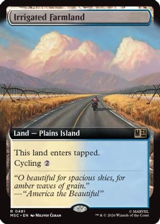 Irrigated Farmland (Extended Art) |  (481) [Commander: Marvel Super Heroes]