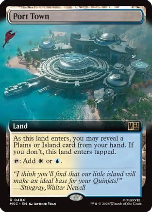 Port Town (Extended Art) |  Foil (484) [Commander: Marvel Super Heroes]
