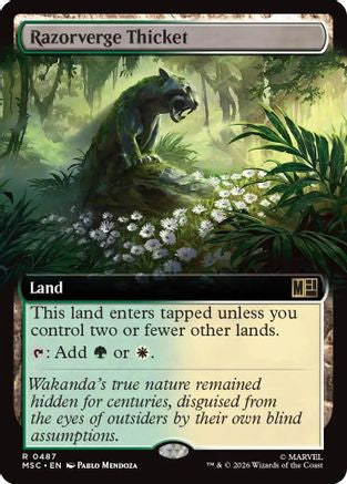 Razorverge Thicket (Extended Art) |  (487) [Commander: Marvel Super Heroes]