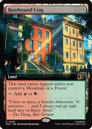 Rootbound Crag (Extended Art) |  (489) [Commander: Marvel Super Heroes]