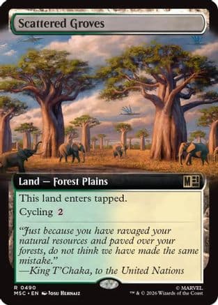 Scattered Groves (Extended Art) |  (490) [Commander: Marvel Super Heroes]