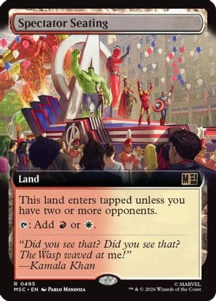 Spectator Seating (Extended Art) |  Foil (495) [Commander: Marvel Super Heroes]