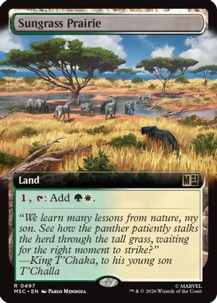 Sungrass Prairie (Extended Art) |  (497) [Commander: Marvel Super Heroes]