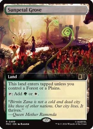 Sunpetal Grove (Extended Art) |  Foil (499) [Commander: Marvel Super Heroes]