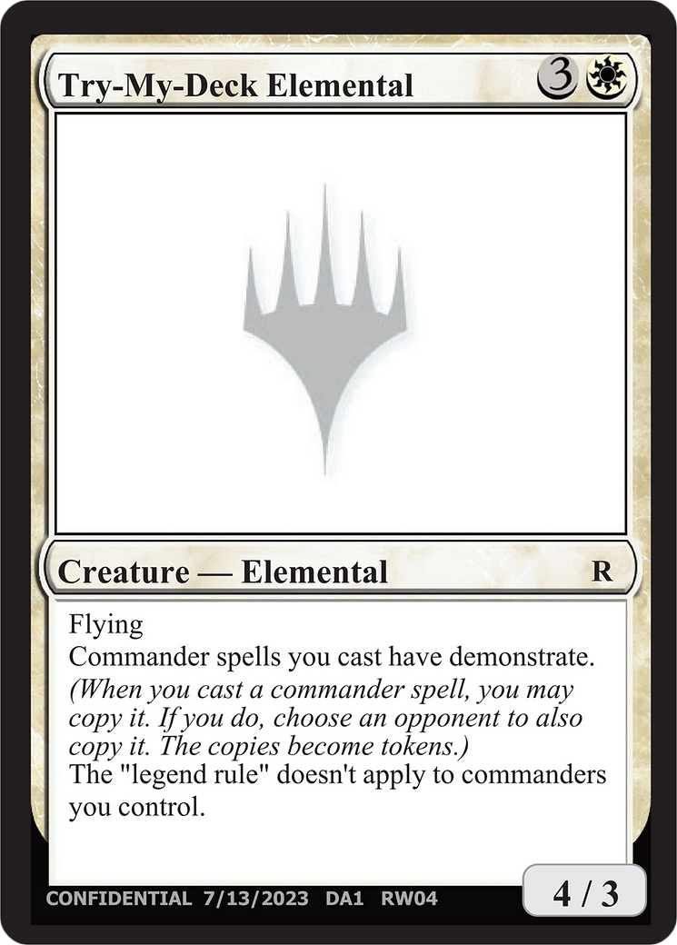 Try-My-Deck Elemental (DA1-RW04F) - Unknown Event