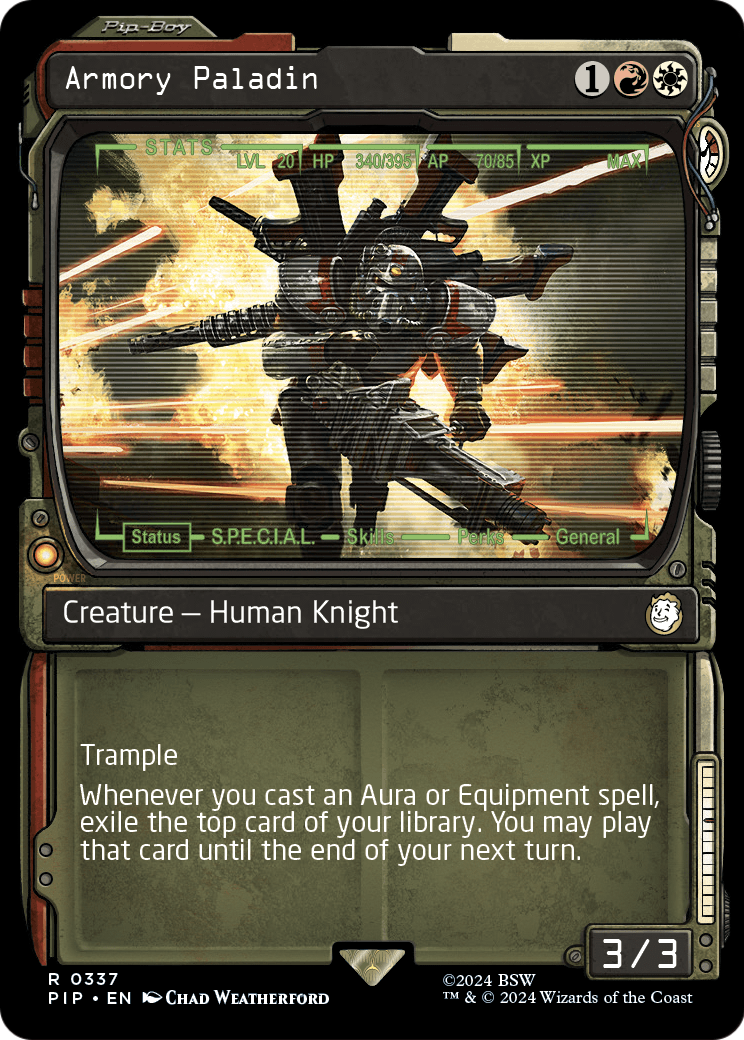 Armory Paladin (Showcase) [Fallout] Foil