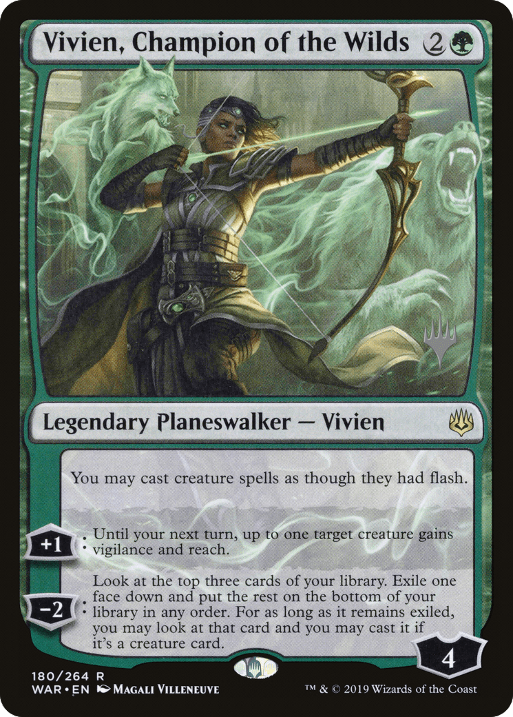 Vivien, Champion of the Wilds (Promo Pack) [War of the Spark Promos] Foil