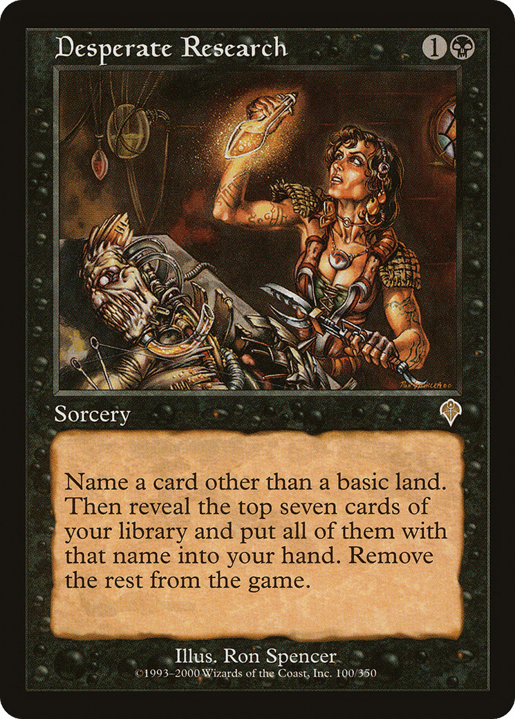 Desperate Research [Invasion] Foil