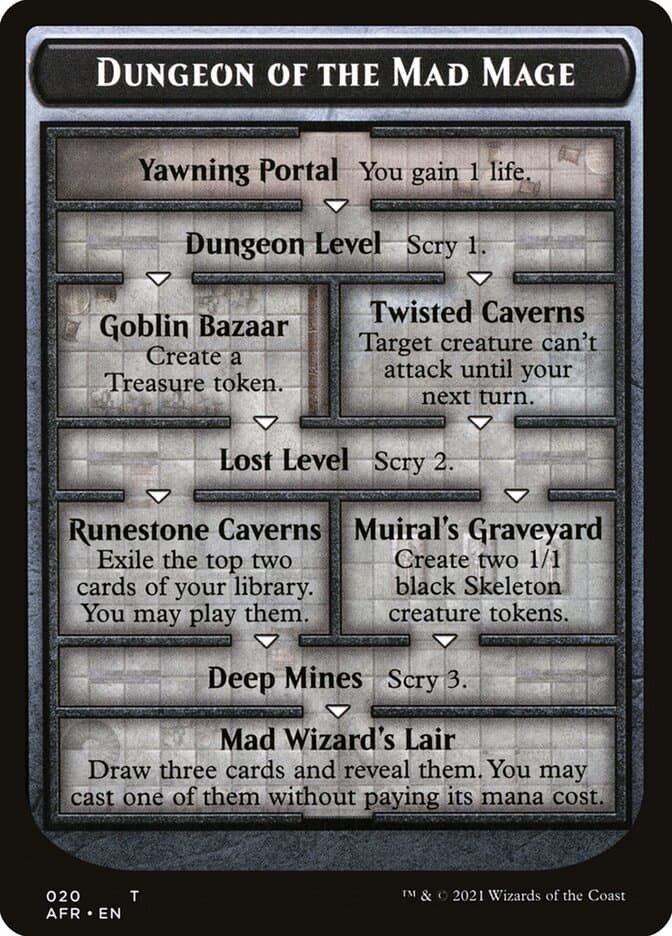 Dungeon of the Mad Mage // Tomb of Annihilation Double-Sided Token [Dungeons & Dragons: Adventures in the Forgotten Realms Tokens]