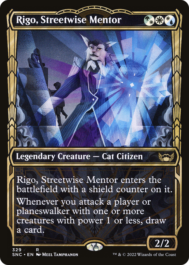 Rigo, Streetwise Mentor (Showcase Golden Age) [Streets of New Capenna] Foil