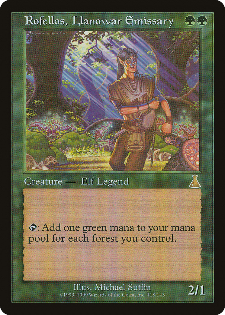 Rofellos, Llanowar Emissary [Urza's Destiny] Foil