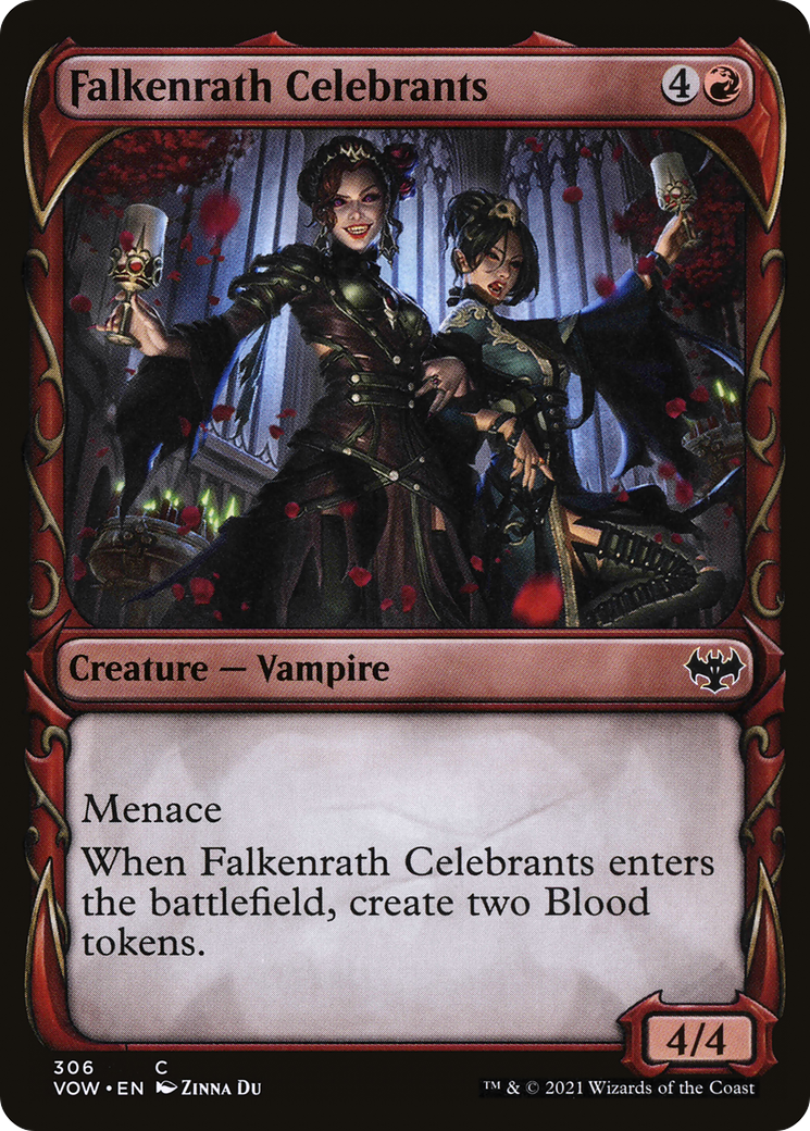Falkenrath Celebrants (Showcase Fang Frame) [Innistrad: Crimson Vow] Foil