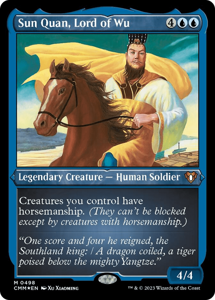 Sun Quan, Lord of Wu (Foil Etched) [Commander Masters]