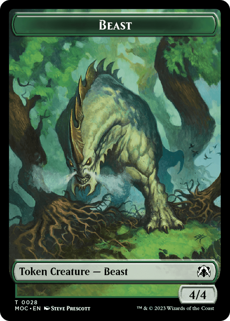 Thopter // Beast Double-Sided Token [March of the Machine Commander Tokens] Foil