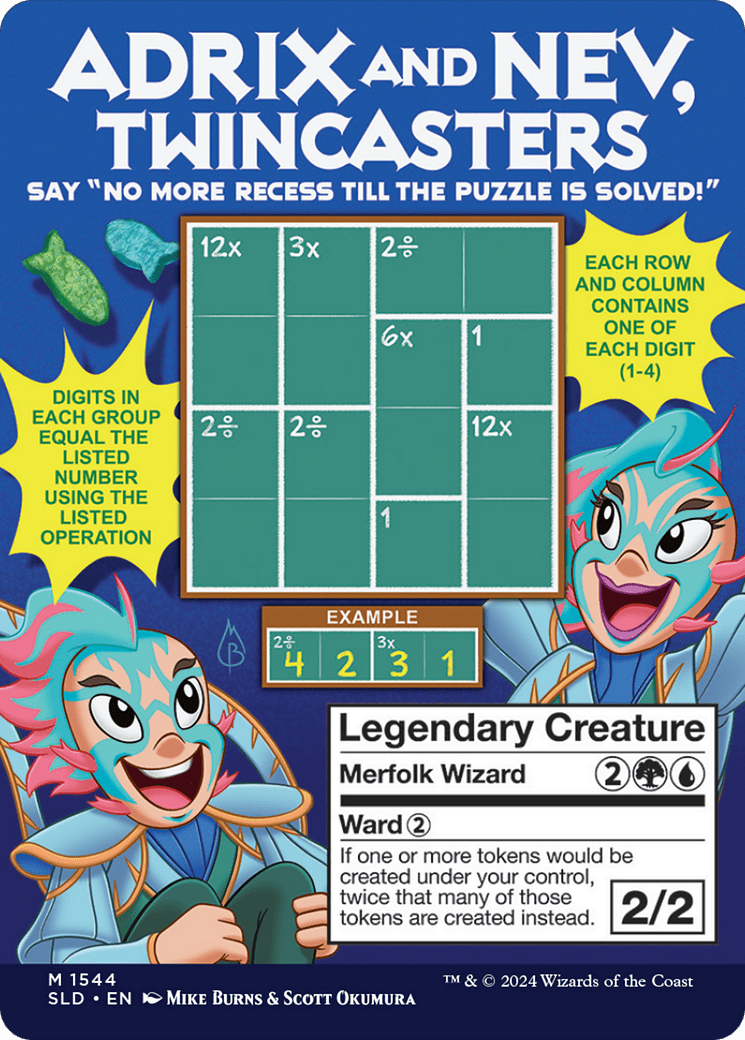 Adrix and Nev, Twincasters // Adrix and Nev, Twincasters (SLD-1544) - Secret Lair Drop Foil