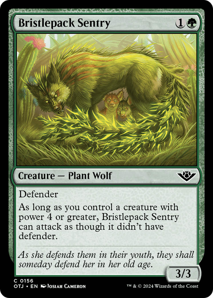 Bristlepack Sentry [Outlaws of Thunder Junction] Foil