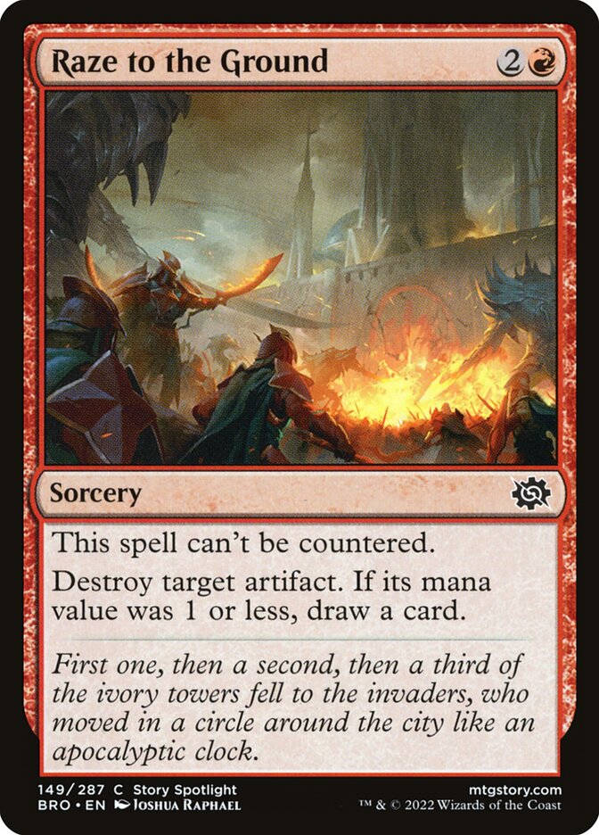 Raze to the Ground 149/287 (The Brothers' War) 