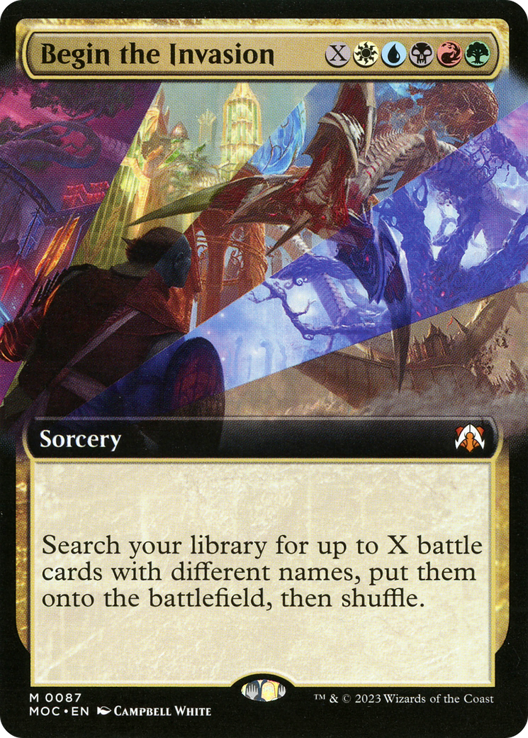 Begin the Invasion (Extended Art) [March of the Machine Commander] Foil