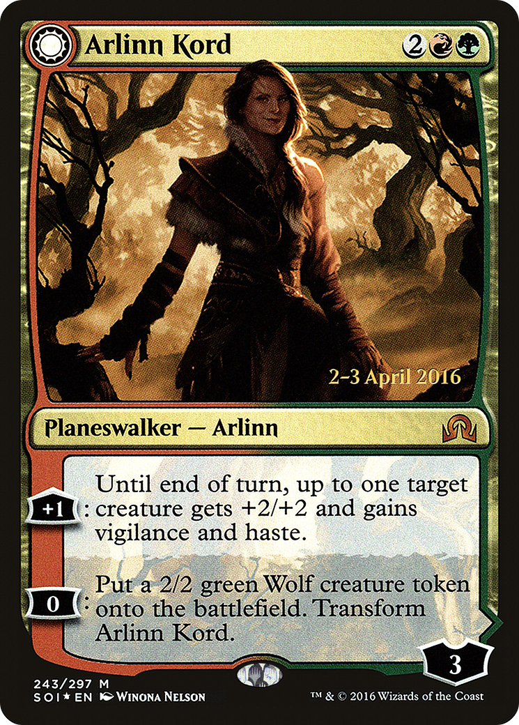 Arlinn Kord // Arlinn, Embraced by the Moon (PSOI-243S) - Shadows over Innistrad Promos: (Double Faced Transform) Foil