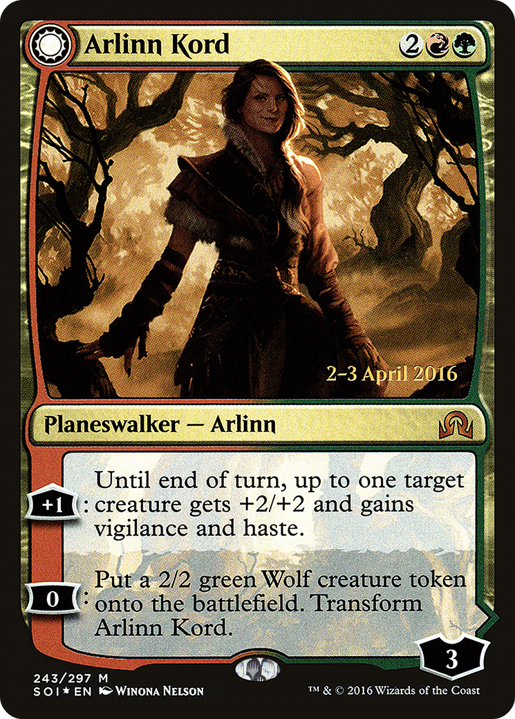 Arlinn Kord // Arlinn, Embraced by the Moon (PSOI-243S) - Shadows over Innistrad Promos: (Double Faced Transform) Foil