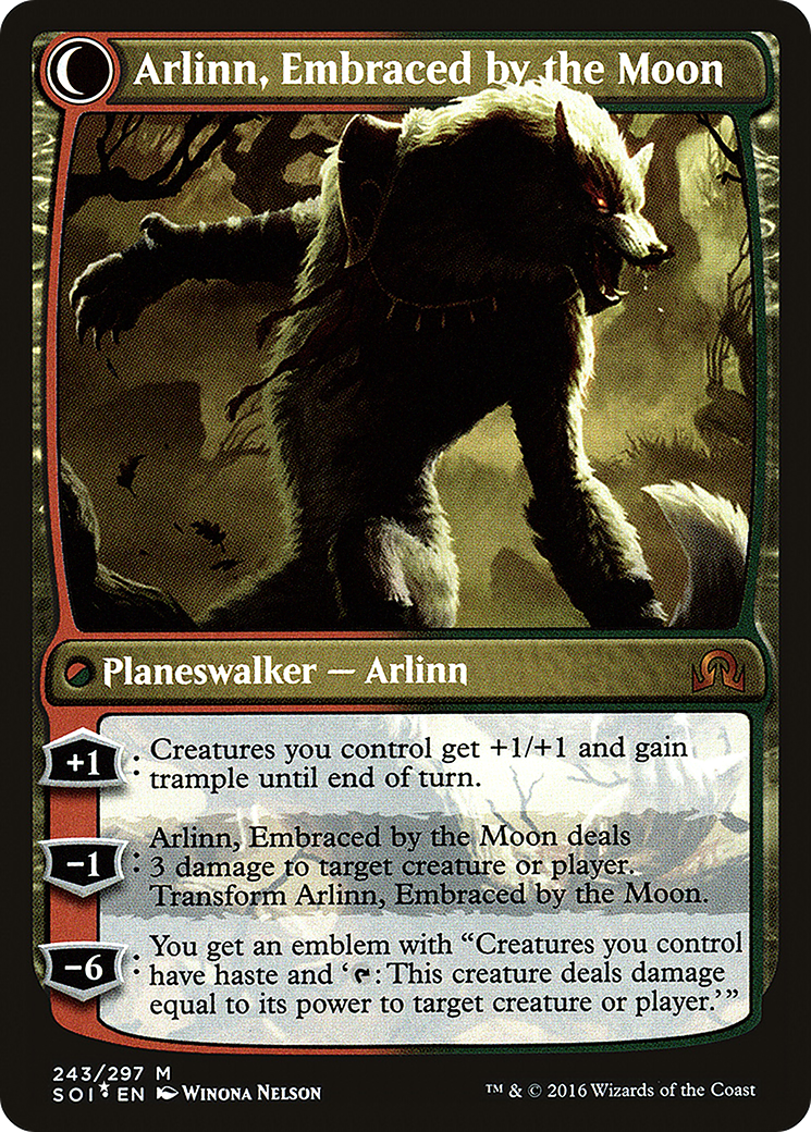 Arlinn Kord // Arlinn, Embraced by the Moon (PSOI-243S) - Shadows over Innistrad Promos: (Double Faced Transform) Foil