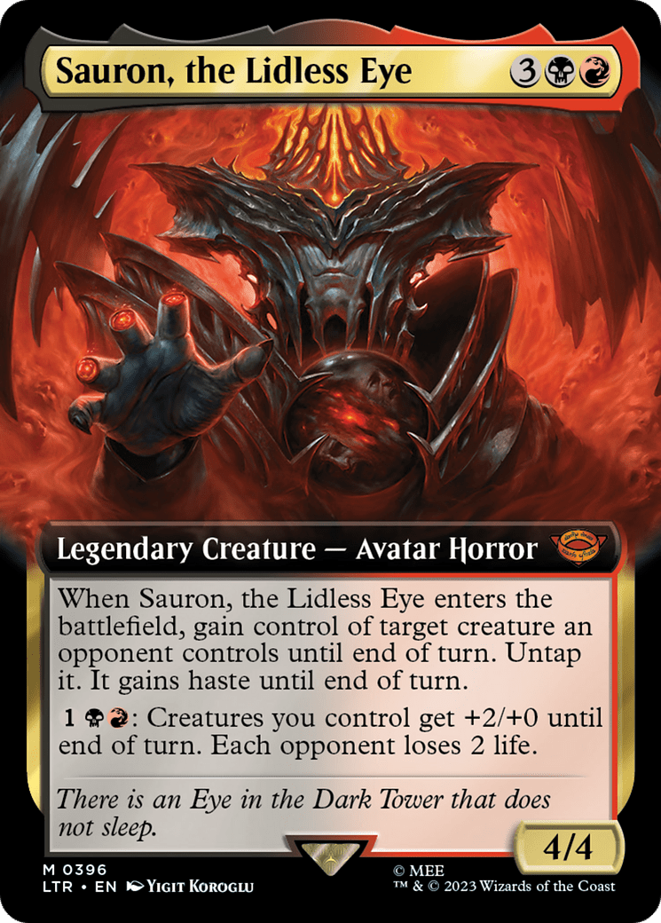 Sauron, the Lidless Eye (Extended Art) [The Lord of the Rings: Tales of Middle-Earth] Foil