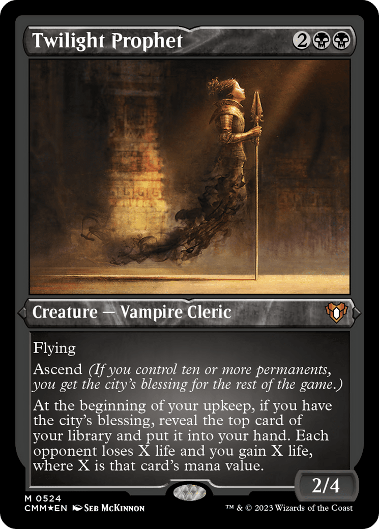 Twilight Prophet (CMM-524) - Commander Masters Etched Foil