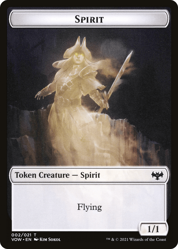 Spirit (TVOW-002) - Innistrad: Crimson Vow Tokens Foil