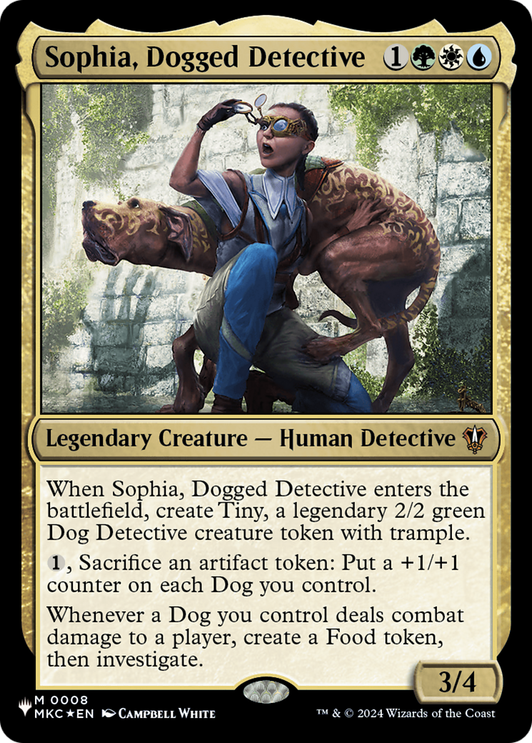 Sophia, Dogged Detective |  (MKC-8) [The List]
