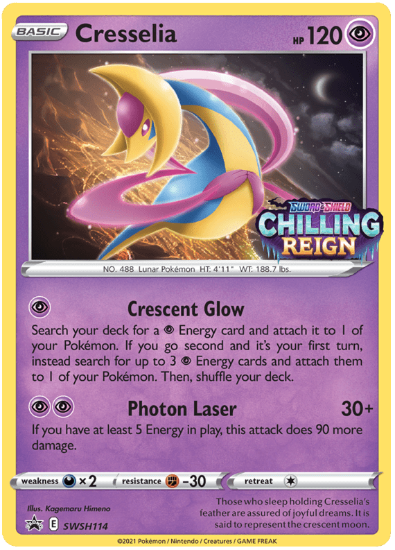 Cresselia (Prerelease) SWSH114  - Holofoil SWSH Sword & Shield Promo Cards - Promo