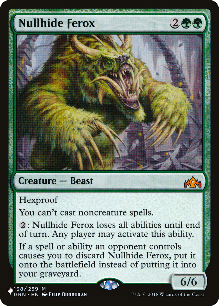 Nullhide Ferox |  (GRN-138) [The List]