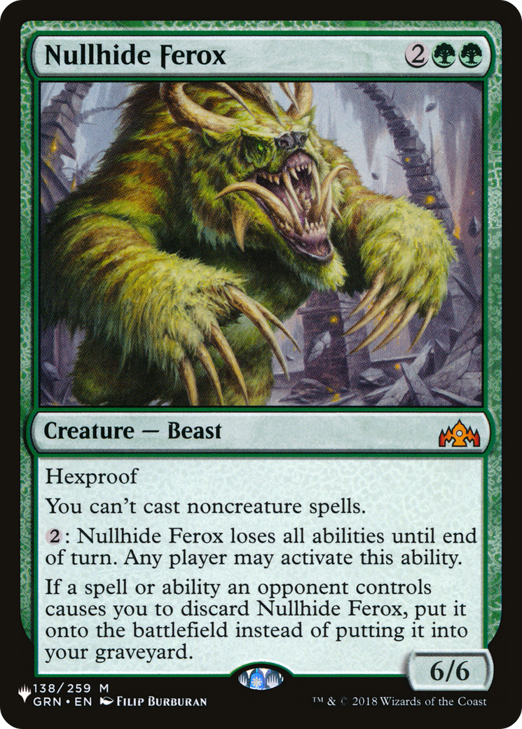 Nullhide Ferox |  (GRN-138) [The List]