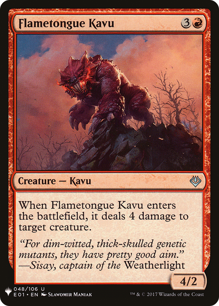Flametongue Kavu |  (E01-48) [The List]