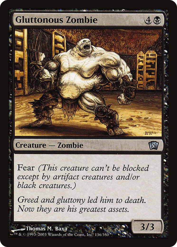 Gluttonous Zombie [Eighth Edition] Foil