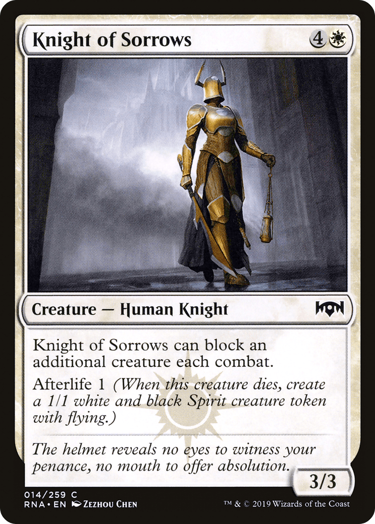 Knight of Sorrows [Ravnica Allegiance] Foil