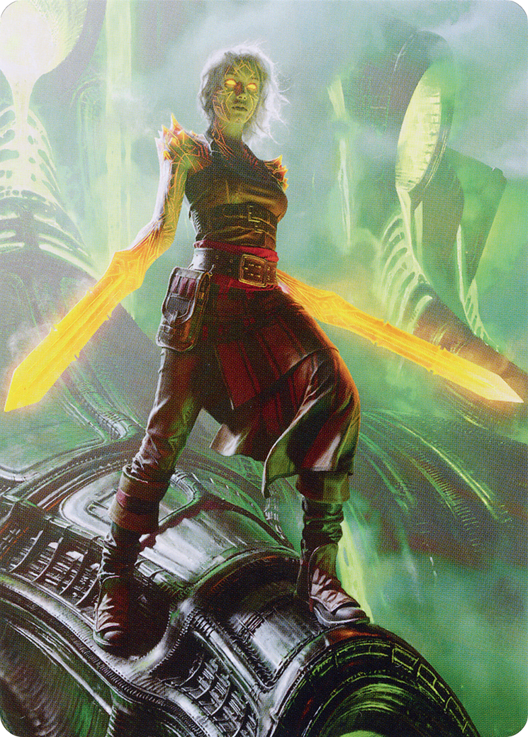 Nahiri, the Unforgiving // Nahiri, the Unforgiving (AONE-051) - Phyrexia: All Will Be One Art Series (Borderless) Foil