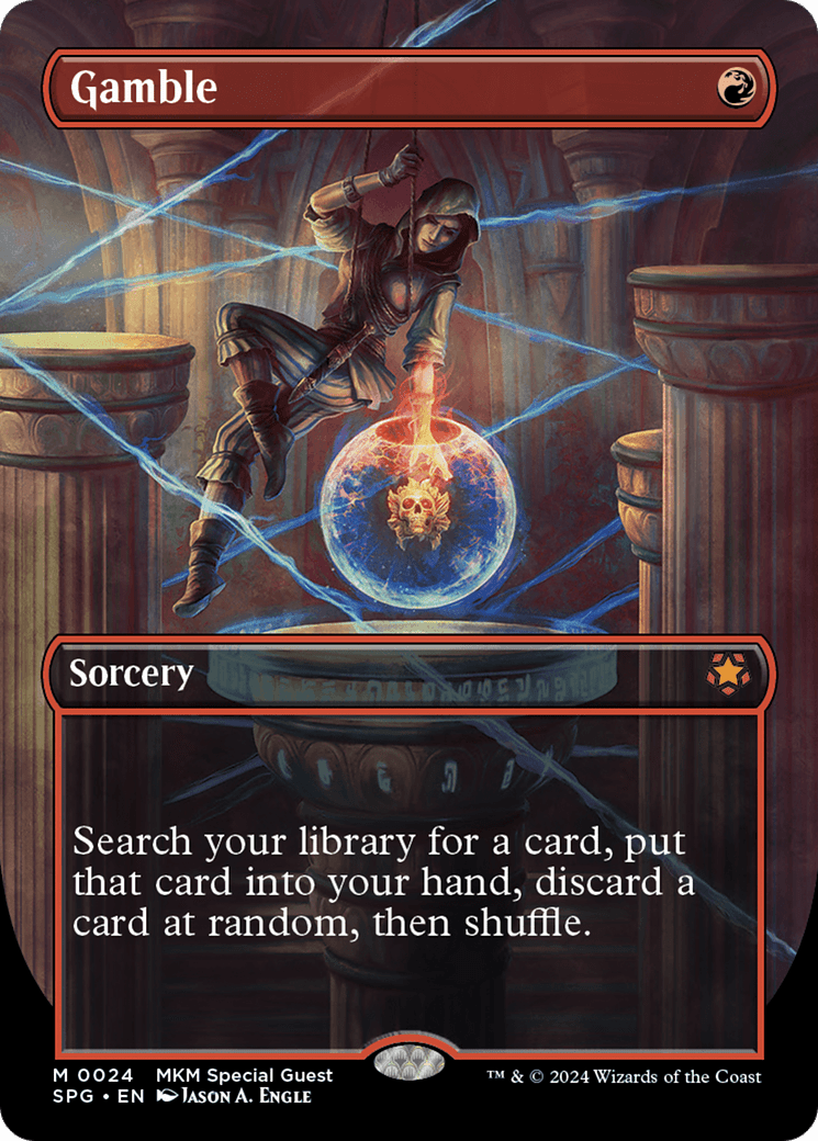 Gamble (Borderless) [Murders at Karlov Manor Special Guests] Foil