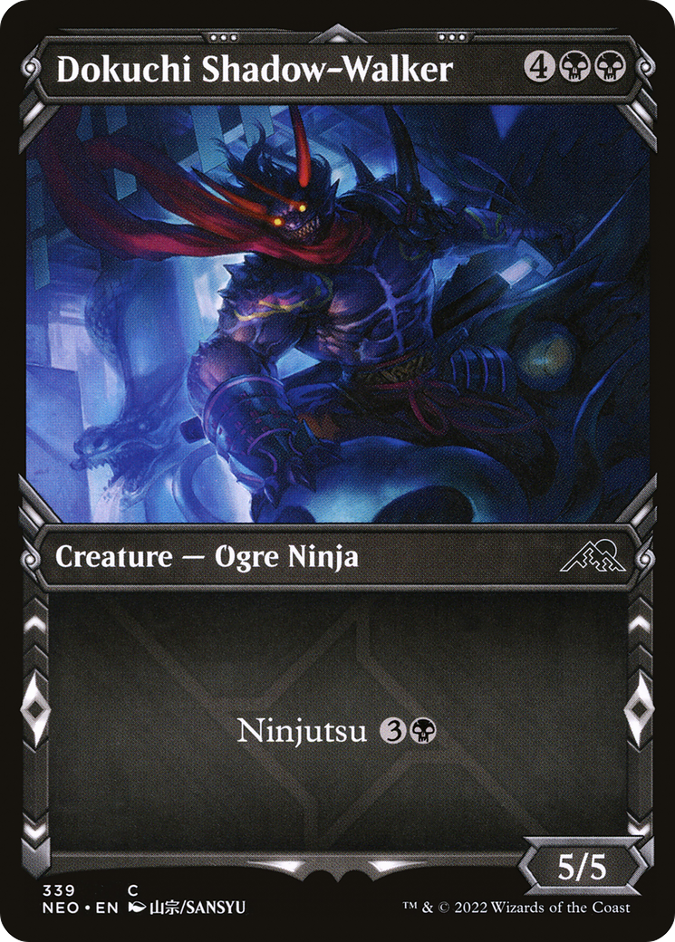 Dokuchi Shadow-Walker (Showcase Ninja) [Kamigawa: Neon Dynasty] Foil