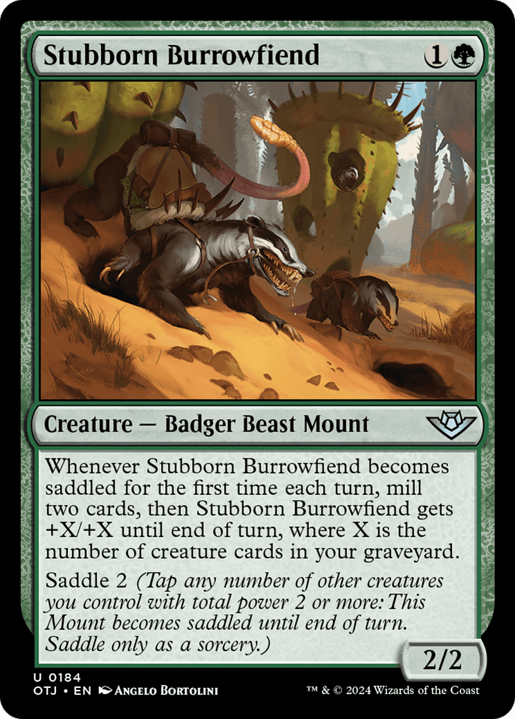Stubborn Burrowfiend [Outlaws of Thunder Junction] Foil
