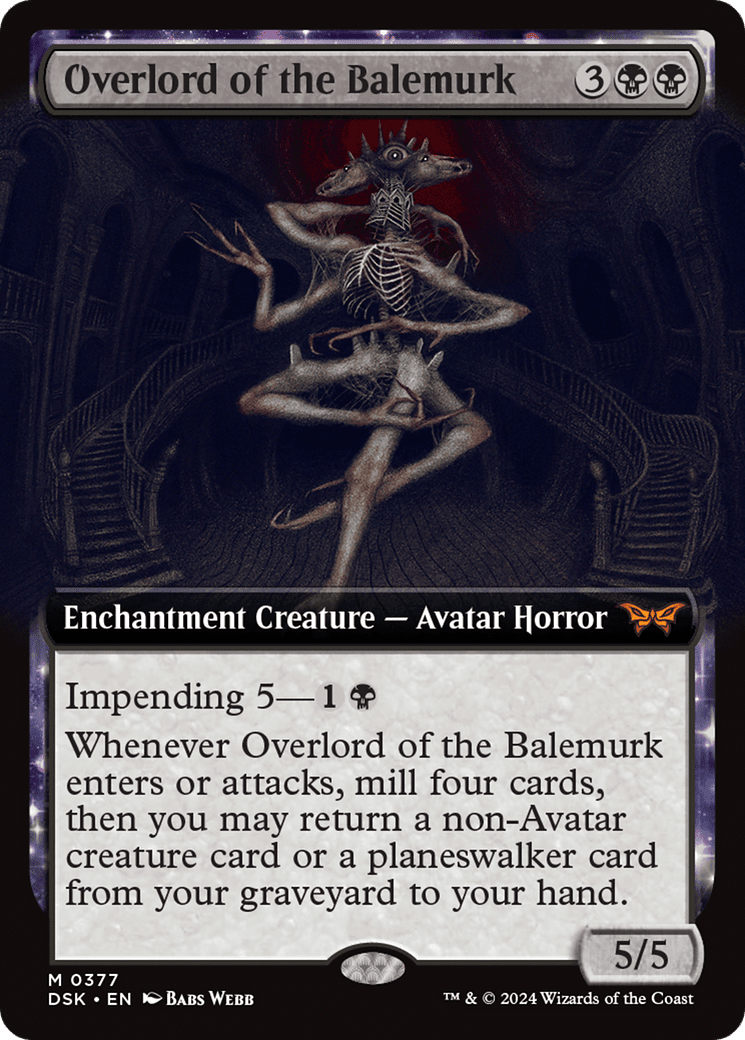 Overlord of the Balemurk (Extended Art) [Duskmourn: House of Horror] Foil