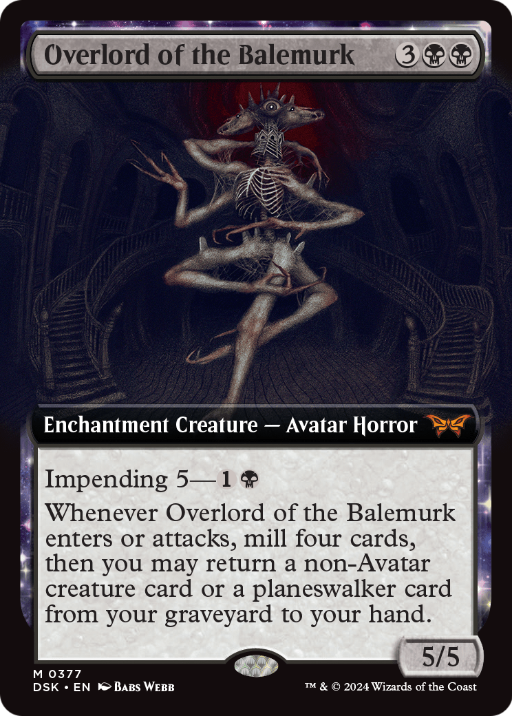 Overlord of the Balemurk (Extended Art) [Duskmourn: House of Horror] Foil