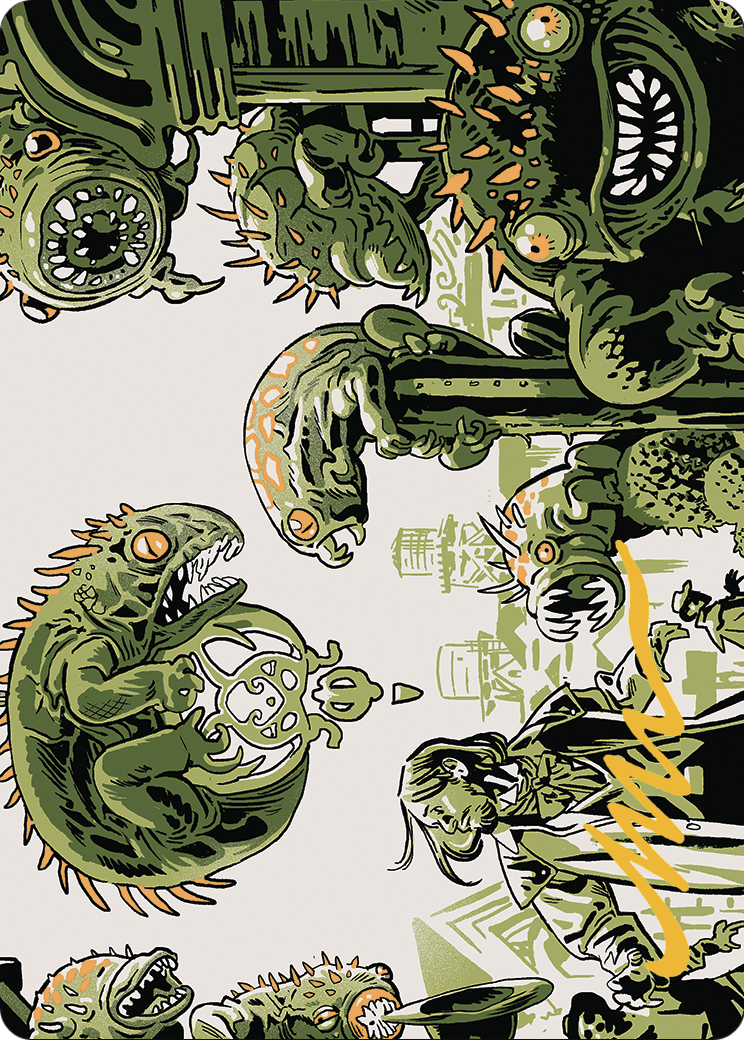 Pest Infestation // Pest Infestation (AOTJ-042) - Outlaws of Thunder Junction Art Series (Borderless) Foil