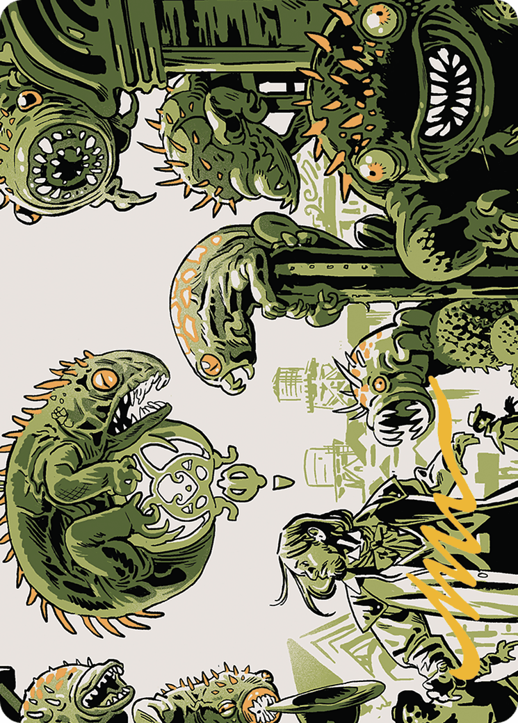 Pest Infestation // Pest Infestation (AOTJ-042) - Outlaws of Thunder Junction Art Series (Borderless) Foil